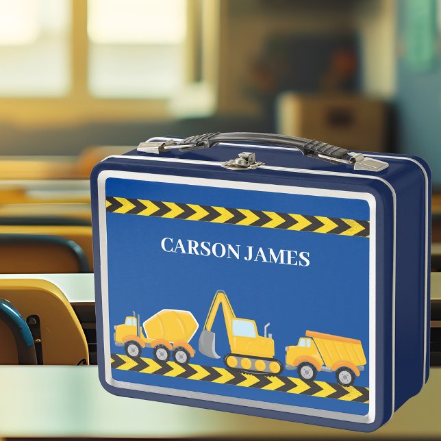 Boys Construction Vehicle Custom Blue Dump Truck Metall Brotdose (Von Creator hochgeladen)