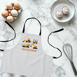Boys Construction Vehicles Personalisierte Schürze