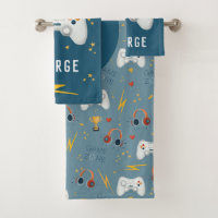 Boys Cool Blue Video Game Kids Gamer