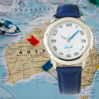 Boys Cool Modern Blue Stilvolle Individuelle Name 