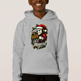Boys' Cozy Christmas Bear DJ Kids winter Holiday Hoodie