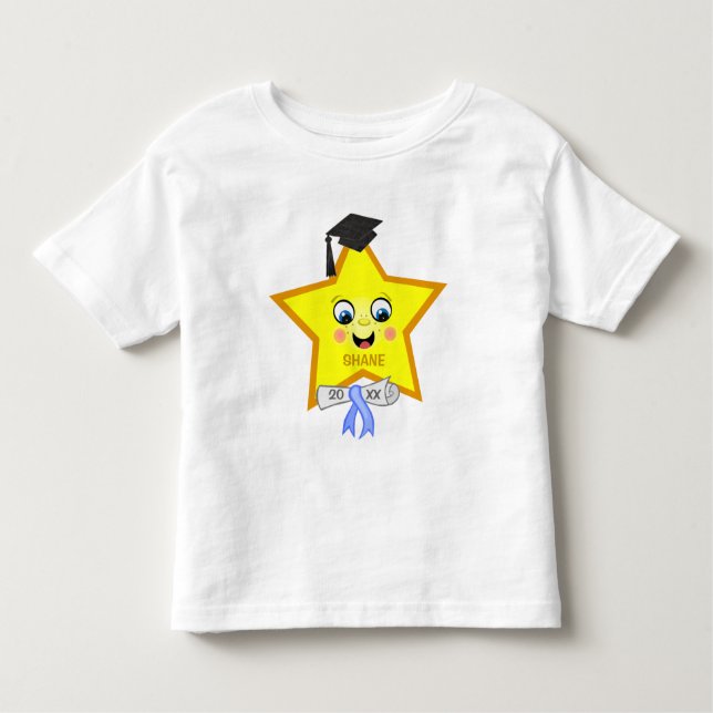 Boy's Custom Abschluss Star T - Shirt (Vorderseite)