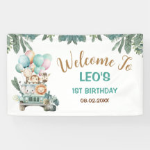 Boys Cute Safari Birthday 