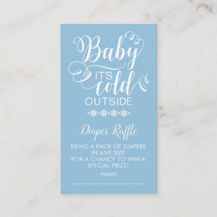 Boys Diaper Raffle Baby Es ist kalt Außenkarte Begleitkarte