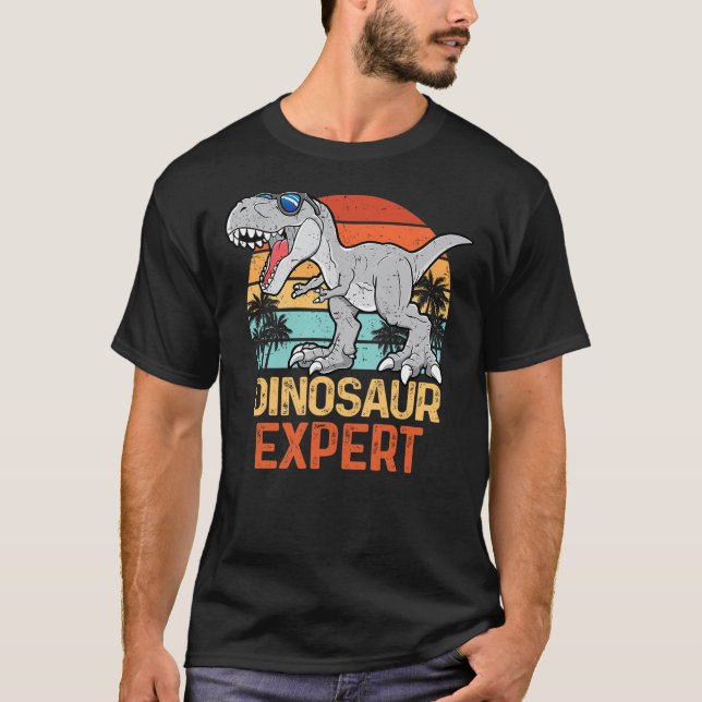Boys Dinosaur Expert Funny Paleontologist T-Rex Ki T-Shirt (Vorderseite)