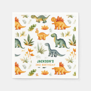 Boys Dinosaur Geburtstagsparty Paper Napkins Serviette