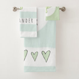 Boy's Doodle T-Rex Dinosaurier mit Name Kids Badhandtuch Set