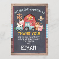 Boys farm Animations Chalkboard Danke Karte