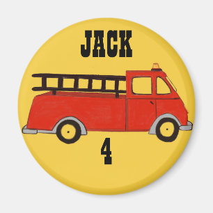 Boys Feuerwehrauto Feuerwehrstation Red Truck Cl Magnet