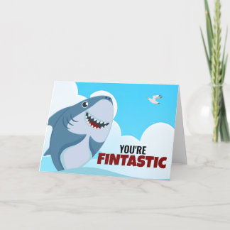 Boys Fintastic Shark Party Danke Karte