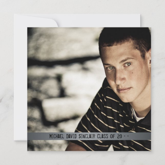 Boys Foto Abschluss Ankündigung (Vorderseite)