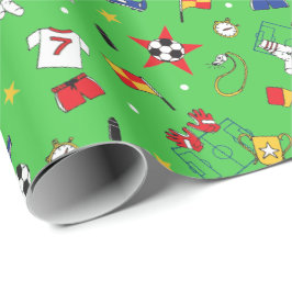 Boys Fußball Balls Shirts und Boots Design Geschenkpapier