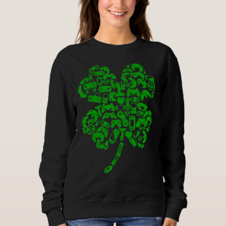 Boys Gamer Game Kleeblatt St Patricks Day Irish Me Sweatshirt