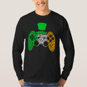 Boys Gamer Game Lucky Kleeblatt St Patricks Day Ir T-Shirt