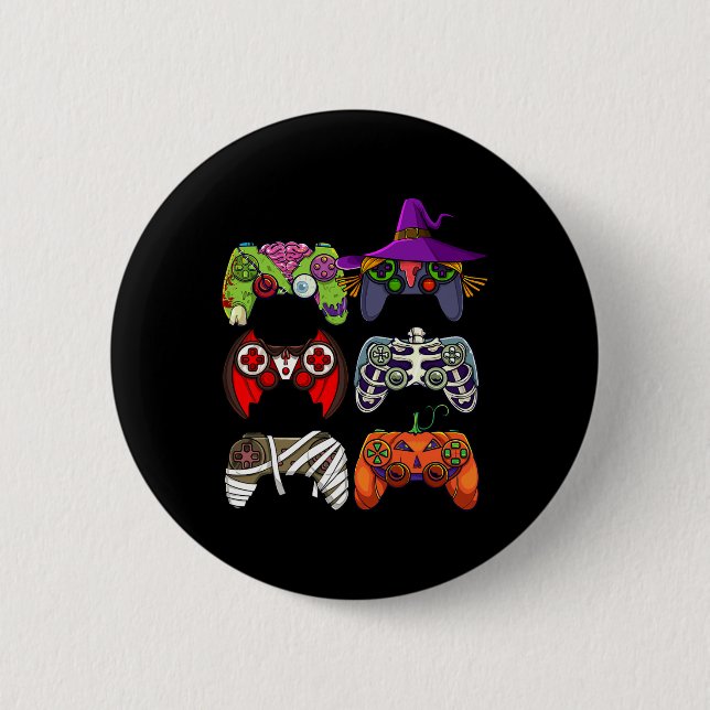 Boys Gamer Skeleton Zombie Gaming Controller Kinde Button (Vorderseite)