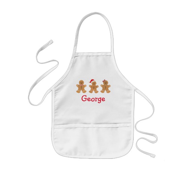 Boys Gingerbread Trio Schürze, Kinderbetreuung Sch Kinderschürze (Vorne)