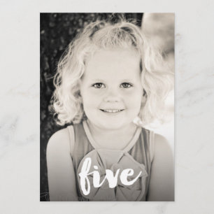 Boys Girls 5th Birthday Number Five Foto Overlay Einladung