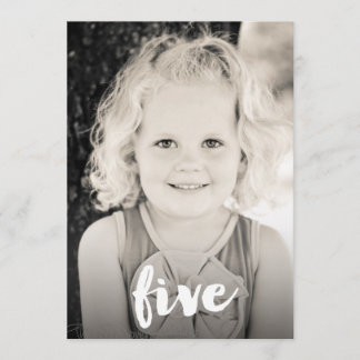 Boys Girls 5th Birthday Number Five Foto Overlay Einladung