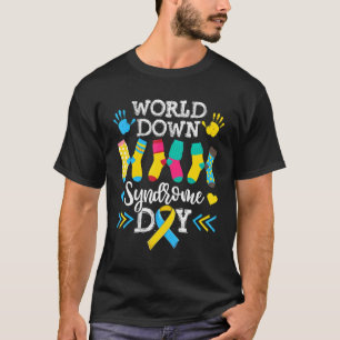 Boys Girls Socks Shirt, World Down Syndrome Awaren T-Shirt