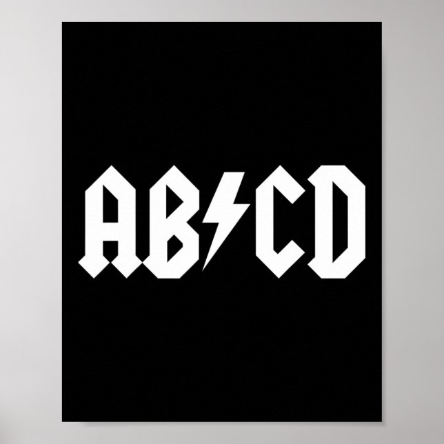 Boys Girls Teachers ABCD Rock Graphics zurück zu S Poster (Vorne)