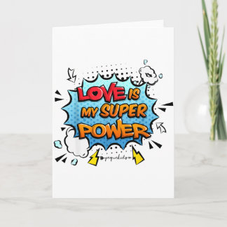 Boys Girls Teachers Love Is My Superpower Grafik  Karte