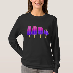 Boys Girls Vacation Summer Ice Popsicle Stick Crea T-Shirt