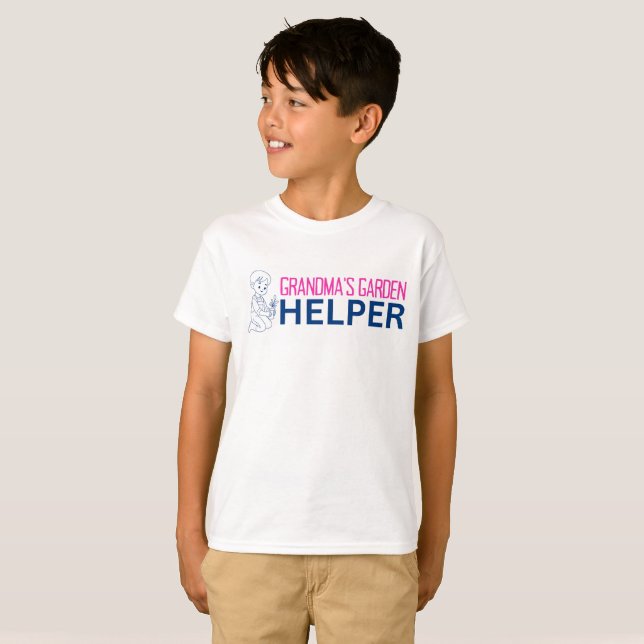 Boy's Grandma's Garden Helper T-Shirt (Vorne ganz)
