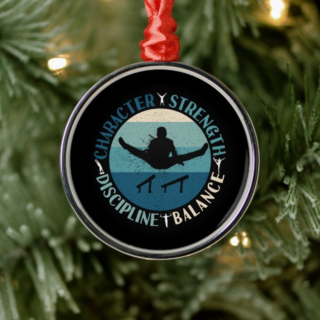 Boys Gymnastics Character Strength Discipline Ornament Aus Metall (Baum)