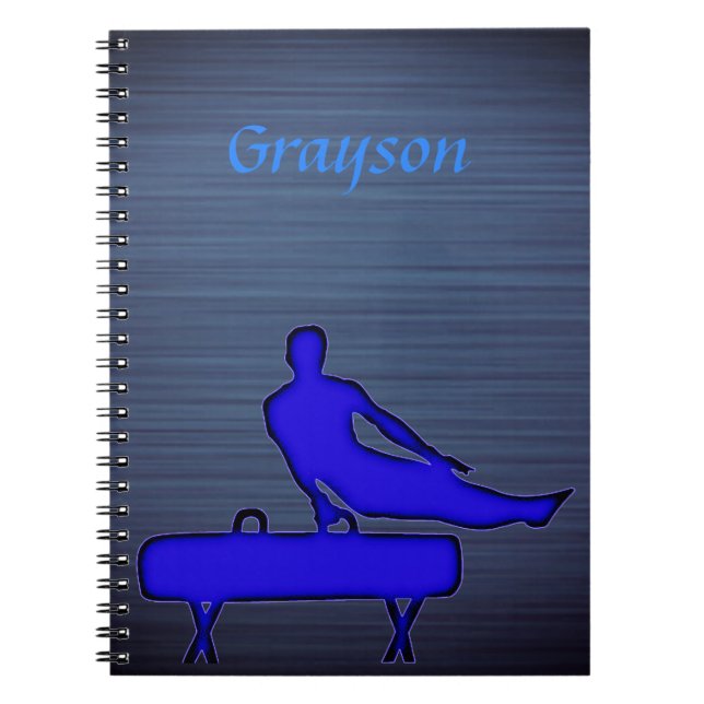 Boys Gymnastik Pommel Horse School Notizblock (Vorderseite)