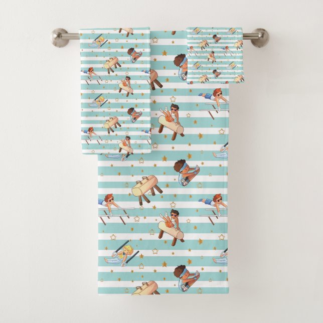 Boys Gymnastik Rings Parallel Bars Pommel Pferd Badhandtuch Set (Insitu)
