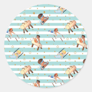 Boys Gymnastik Rings Parallel Bars Pommel Pferd Runder Aufkleber