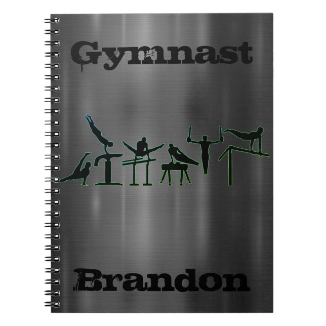 Boys Gymnastik Stahl Notizblock (Vorderseite)