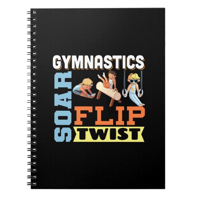 Boys Gymnastik Zitat - Gedreht Drehung Notizblock (Vorderseite)