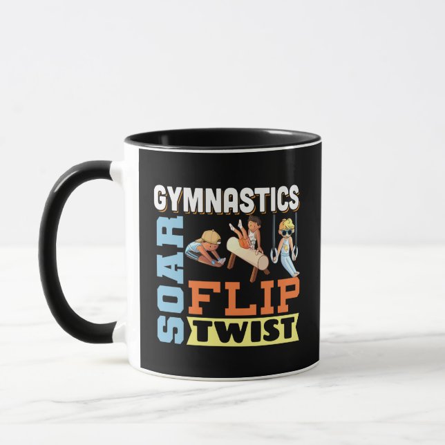 Boys Gymnastik Zitat - Gedreht Drehung Tasse (Links)