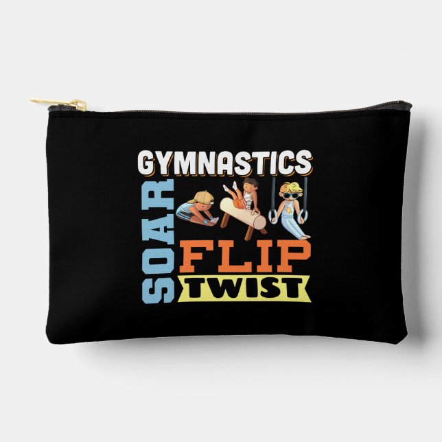 Boys Gymnastik Zitat - Gedreht Drehung Zubehörtasche (Vorderseite)