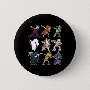 Boys Halloween Pumpkin Skeleton Kids Pumpkin Dab Button