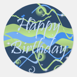 Boy's Happy Birthday Stickers