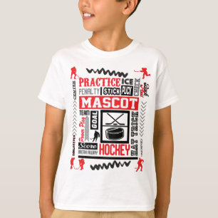 Boys Hockey Terminologie in Red T-Shirt