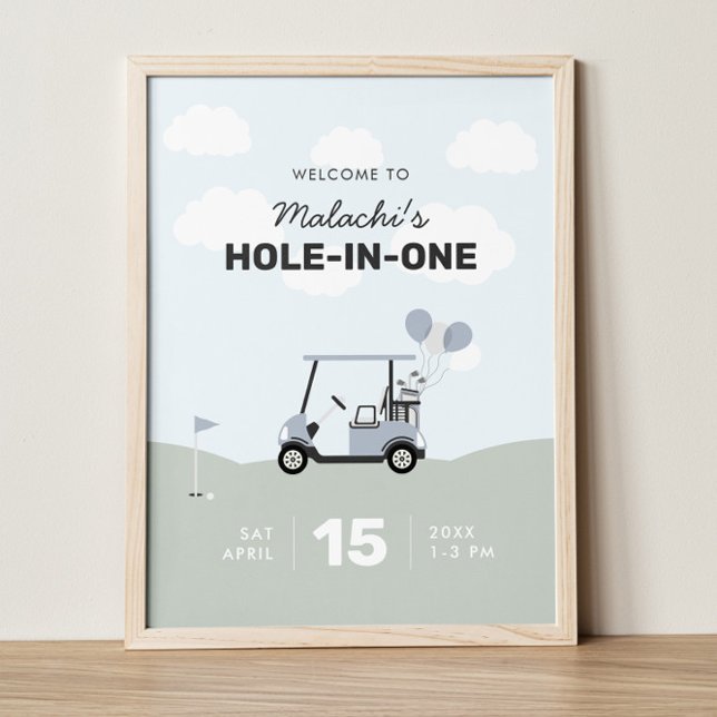 Boys' Hole-In-One Golf 1ère Affiche de bienvenue d (Créateur téléchargé)