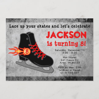 Boy's Ice Skate Extreme Geburtstag Einladung