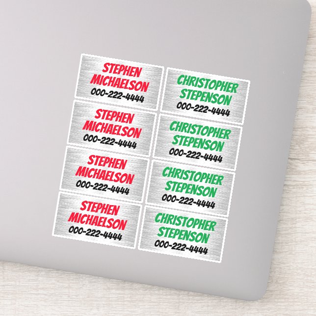 Boys Individuelle Name Phone Vinyl Decals Personal Aufkleber (Detail)