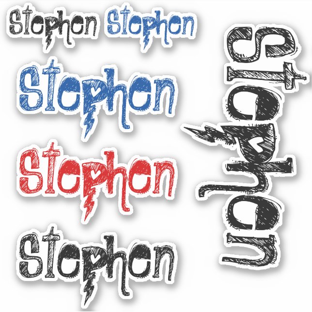 Boys Individuelle Name Vinyl Decal Personalisiert  Aufkleber (Vorderseite)