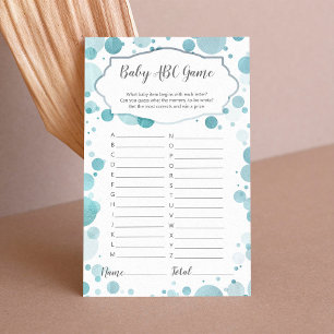 Boys Items Blue Dots Trendy ABC Baby Shower Game