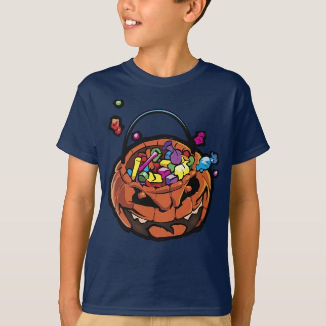 Boys Jack-O-Lantern Halloween graphic tee shirt (Vorderseite)