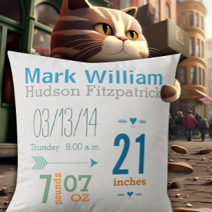 Boy's Kinderzimmer Room Baby Arrow Muster Kissen