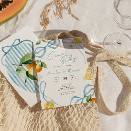 Boys Lemon Ciao Baby Italian Baby Shower Einladung