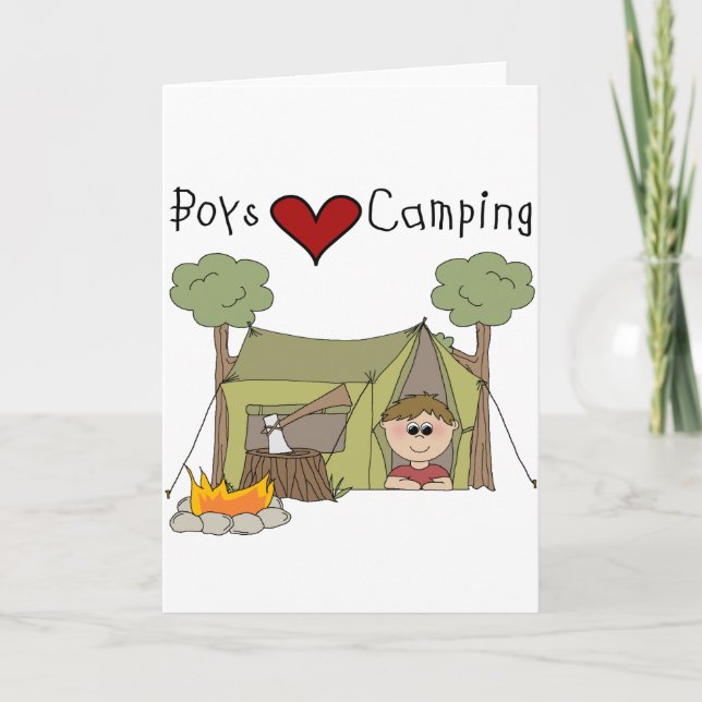 Boys Liebe Camping Karte (Vorderseite)