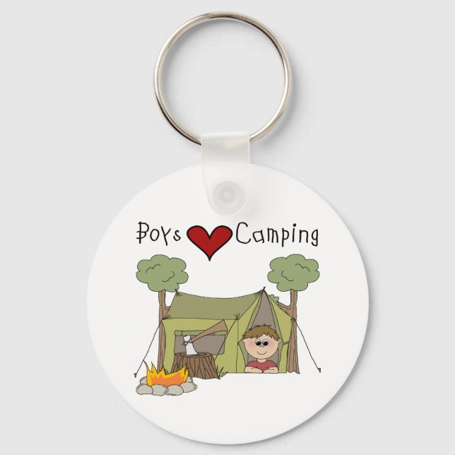 Boys Liebe Camping Schlüsselanhänger (Vorderseite)