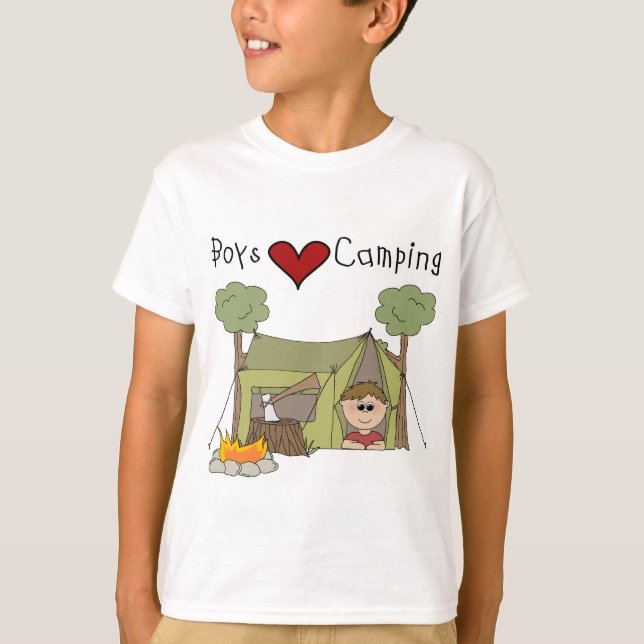 Boys Liebe Camping T-Shirt (Vorderseite)
