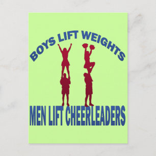BOYS LIFT GEWICHTE MÄNNER LIFT CHEERLEADERS POSTKARTE